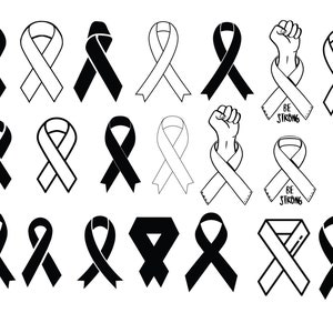 AWARENESS RIBBON SVG, Awareness Ribbon Clipart, Brustkrebs SVG, Cancer Ribbon SVG-Dateien für Cricut