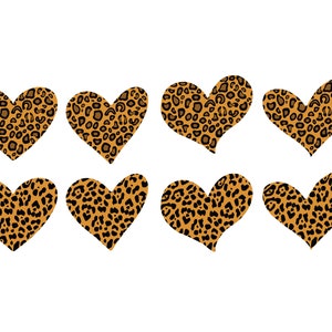 LEOPARD PRINT HEART Svg, Leopard print heart clipart, Valentine Svg, Valentine clipart, Leopard Heart Svg imagen 2