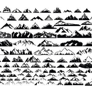 MOUNTAIN SVG Bundel, MOUNTAIN Clipart, Mountain svg gesneden bestanden voor Cricut, Mountain Silhouette Svg