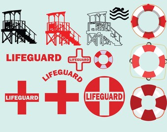 LIFEGUARD SVG FILES Bundle, Lifeguard Clipart Files, Lifeguard Svg Files For Cricut