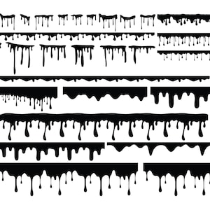 DRIPPING BORDERS SVG Bundle, Dripping Borders Clipart, Dripping Borders Svg Files for Cricut