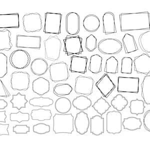 DUBBELE FRAME SVG, dubbele vierkante frame Svg, ronde frame Svg, rechthoek Frame Svg, Svg-bestanden voor Cricut