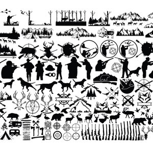 Jagd SVG Bundle, Jäger SVG Schnittdateien, Hirsch Jäger svg, Fasan Jagd svg, Entenjagd svg