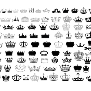 CROWN SVG BUNDLE, Crown Svg Cutting File, Queen Crown Svg, King Crown ...