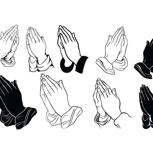 PRAYING HANDS SVG, Praying hands clipart, Praying hands Svg cut files for Cricut, Religious Svg, Prayer svg