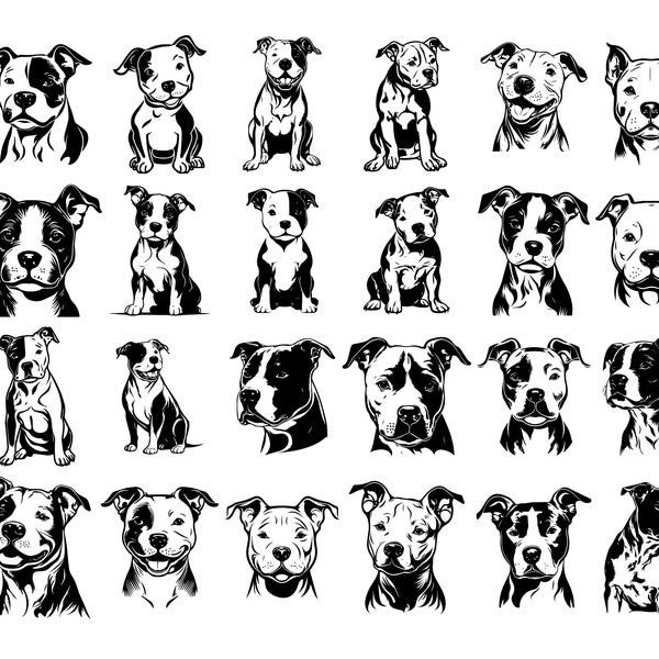 PITBULL SVG, PITBULL Clipart, Pitbull Svg Files For Cricut, Pitbull Silhouette Svg, American Pitbull svg