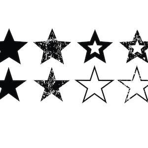 STAR OUTLINE SVG、Cricut 用 STAR OUTLINE SVG ファイル、ディストレスト STAR OUTLINE SVG、STAR クリップアート