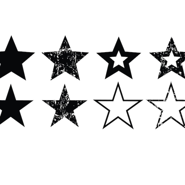 STAR OUTLINE SVG, Star Outline Svg Files for Cricut, Distressed Star Outline Svg, Star Clipart