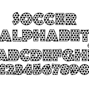 SOCCER ALPHABET SVG Files, Soccer Alphabet Clipart, Soccer Alphabet for Cricut, Soccer Font