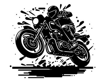 MOTORCYCLE RIDER SVG, Motorcycle Rider Svg Files For Cricut, Motorcycle Rider Clipart