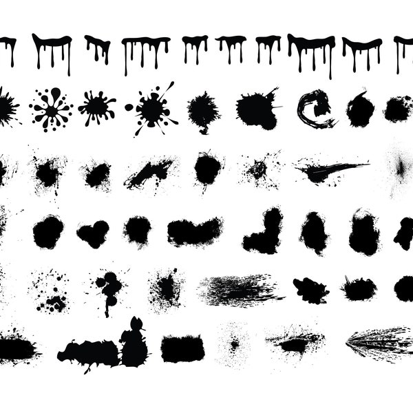 SPLATTER SVG BUNDLE, Splatter Clipart Bundle, Splatter Svg Files for Cricut