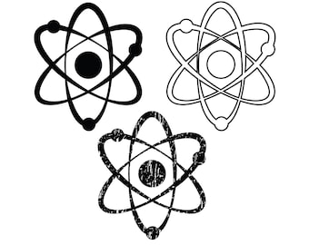 ATOM SVG, arquivos de corte ATOM Svg para Cricut, arquivos de corte Science Svg, arquivos Atoms Svg, Chemistry Svg