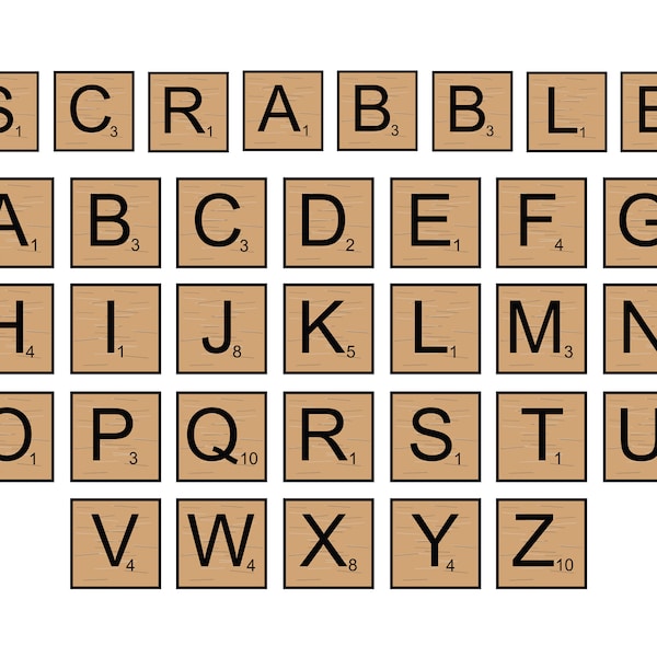 SCRABBLE TILES SVG Files, Scrabble Tiles Clipart, Scrabble Tiles Svg Files for Cricut
