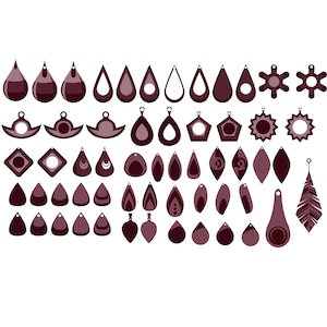 Tear Drop in formato SVG, ciondolo in formato SVG, file in formato SVG, Tear Drop Vector, Cricut, Silhouette Cameo, ScanNCut, file in formato Svg di gioielli, Clipart, cuoio orecchino Svg