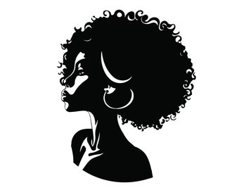 AFRO WOMAN SVG, Afro Girl Svg, Black Woman Svg, African Woman Svg, African Girl Svg cut files for Cricut