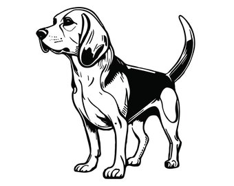 BEAGLE SVG, BEAGLE Clipart, Beagle Svg Files For Cricut, Beagle Silhouette Svg, Dog svg