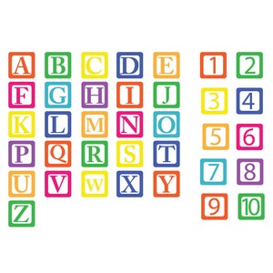 BUILDING BLOCKS SVG File, Block Alphabet Svg Files, Building Blocks Clipart, Block Alphabet Clipart