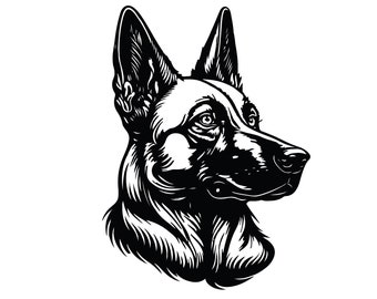 GERMAN SHEPHERD SVG, German Shepherd Clipart, German Shepherd Svg Files For Cricut, Police Dog svg