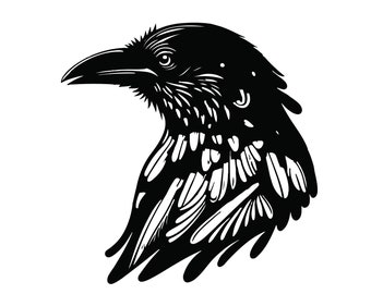 CROW SVG, CROW Clipart, Crow Svg Files For Cricut, Bird Svg Cut File, Outdoors Svg