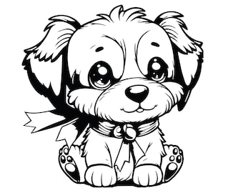 CUTE DOG SVG, Cute Dog Clipart, Cute Dog Puppy Svg Files For Cricut, Cute Puppy Svg