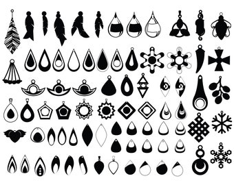 Orecchini SVG Bundle, Bundle di Clipart di orecchini, orecchini Bundle per Cricut