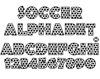 SOCCER ALPHABET SVG Files, Soccer Alphabet Clipart, Soccer Alphabet for Cricut, Soccer Font