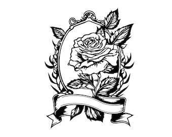 ROSE SVG, ROSES Vector Svg, Rose Clipart, Rose Svg cut files for Cricut, Flowers Svg