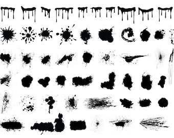 SPLATTER SVG BUNDLE, Splatter Clipart Bundle, Splatter Svg Files for Cricut