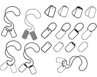 Army DOG TAGS SVG Files, Army Dog Tags Clipart, Military Dog Tags Svg for Cricut, Military Svg Files