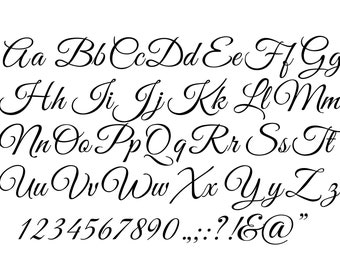 ELEGANT FONT SVG, Calligraphy Font Svg, Script font Svg pour Cricut, Monogram Font Svg