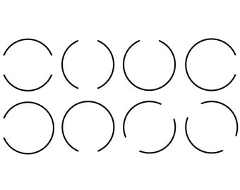 SPLIT CIRCLE Frame SVG, Circle Monogram Svg, Circle outline svg Cut Dateien für Cricut, Split Circle Svg