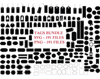 Paquete SVG de ETIQUETAS y RÓTULOS, etiquetas SVG para Cricut, etiquetas SVG para Cricut, bordes y marcos SVG