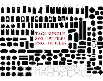 TAGS et LABELS SVG Bundle, Tags Svg pour Cricut, Étiquettes Svg pour Cricut, Bordures et cadres svg