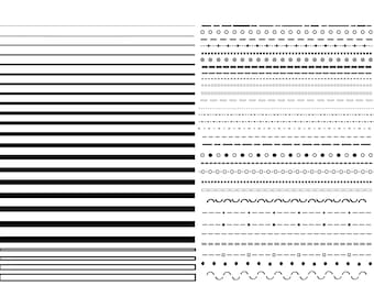 BASIC LINE SVG, Dotted line svg, Basic Straight Lines svg, Dots svg files for Cricut, Dashed lines svg