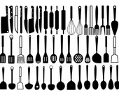 KITCHEN UTENSILS SVG, Cooking Svg, Kitchen utensils Svg cut files for Cricut