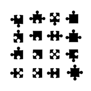 PUZZLE PIECES SVG, Puzzle pieces clipart, Puzzle pieces svg cut files for Cricut, Puzzle pieces vector