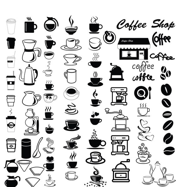 Kaffeetasse SVG Bundle, Kaffeetasse Clipart Bundle, Kaffeetasse Svg Dateien für Cricut