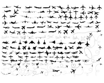 AIRPLANE SVG Bundle, AIRPLANE Svg Cut Files For Cricut, Military Plane Svg, Biplane Svg, Jet Plane Svg