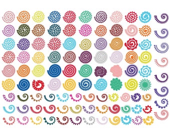 ROLLED FLOWER SVG, Rolled Flowers Template, Rolled Paper Flower Svg Cut Files for Cricut