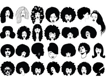 AFRO WOMAN SVG, Afro Girl Svg, Black Woman Svg, African Woman Svg, African Girl Svg cut files for Cricut