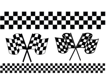 RACING STRIPES Svg, Checkered FLAGS Svg, Racing Stripes Svg cut files for Cricut