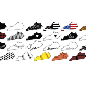 KENTUCKY STATE SVG, Kentucky State Clipart, Kentucky state silhouette cut files for Cricut, Kentucky outline