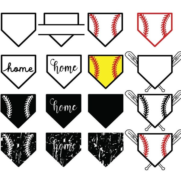 HOME PLATE SVG, Baseball Home Plate Svg, Stitches svg, Baseball Svg, Softball Svg