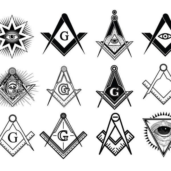 MASONIC SQUARE and COMPASS Svg,  Freemason svg, Fraternity svg, Masonic Symbol Svg for Cricut