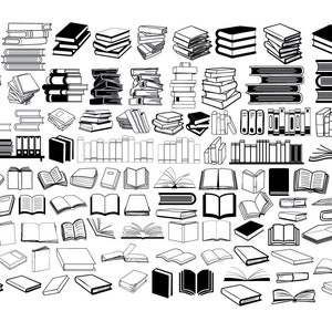 BOOKS SVG, BOOKS Svg cut files for Cricut, Book Svg Cut Files, Books Silhouette, Stack of books Svg