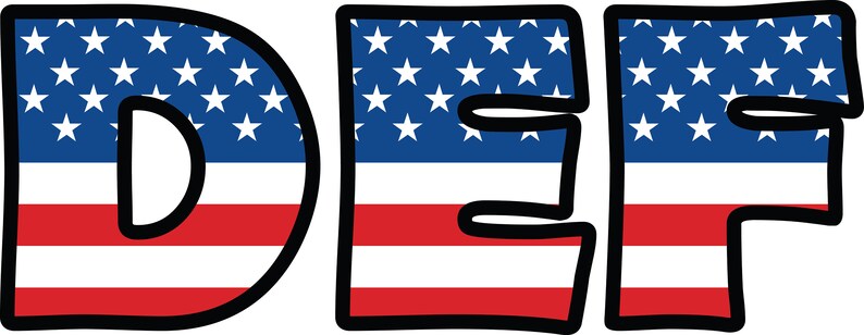 Download USA FLAG ALPHABET Svg Files American Alphabet Clipart | Etsy
