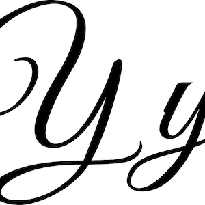 May include: A handwritten font alphabet with the letters X, Y, and Z in cursive script.