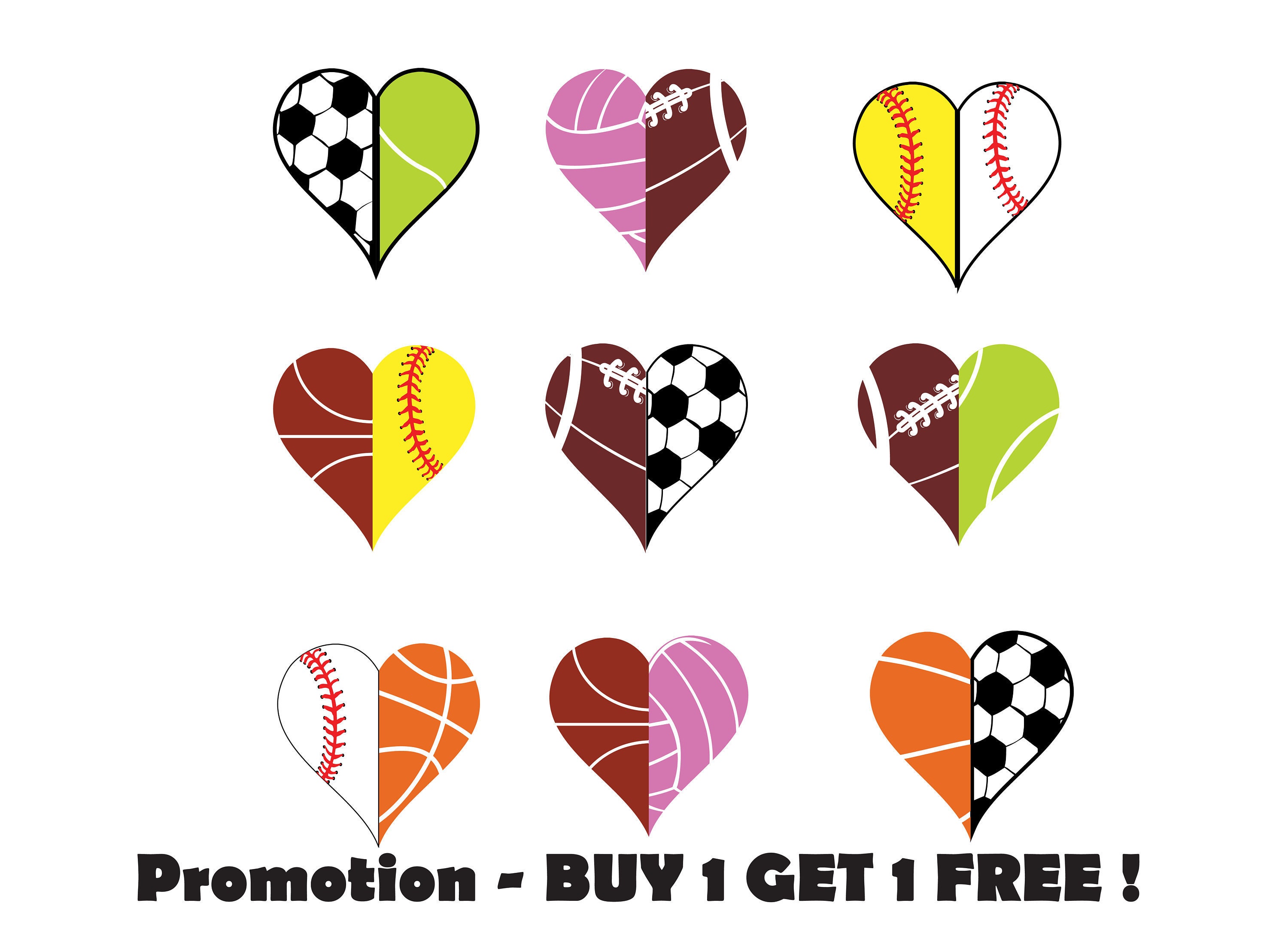 Half Baseball Half Soccer Svg Etsy