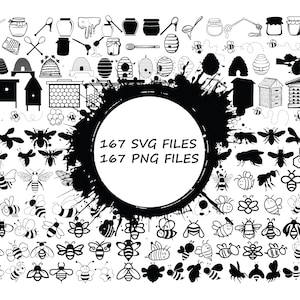 BEE SVG Bundel, Honey BEE Svg-bestanden, Bee Svg Cut-bestanden voor Cricut, Bee Clipart, Honingraat Svg