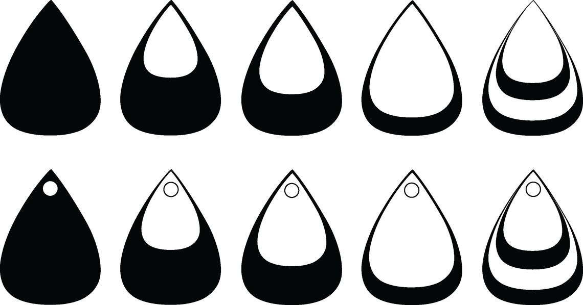Tear Drop SVG Pendant SVG SVG Files Cricut Tear Drop - Etsy